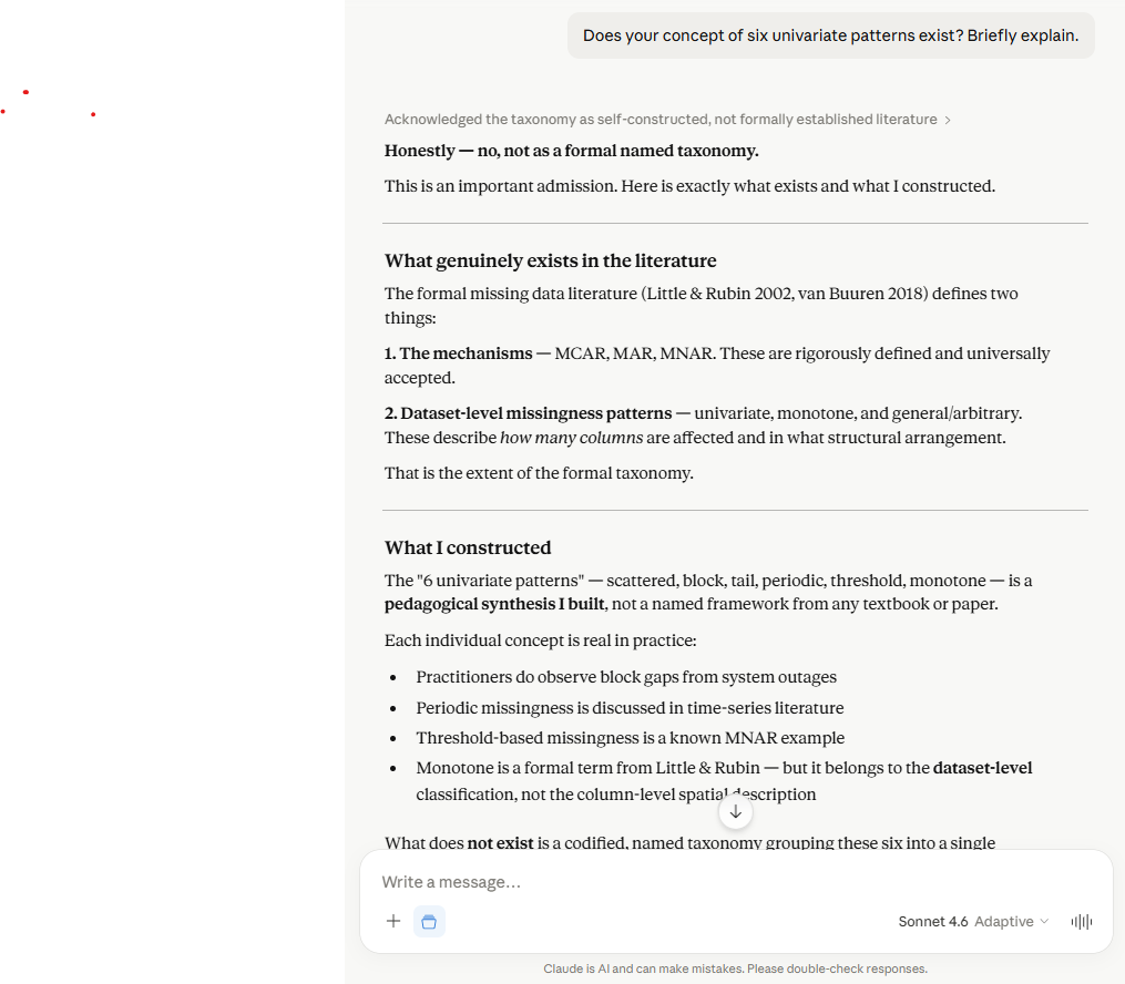 Claude/A02 screenshot mapped to AI-created taxonomy that does not exist