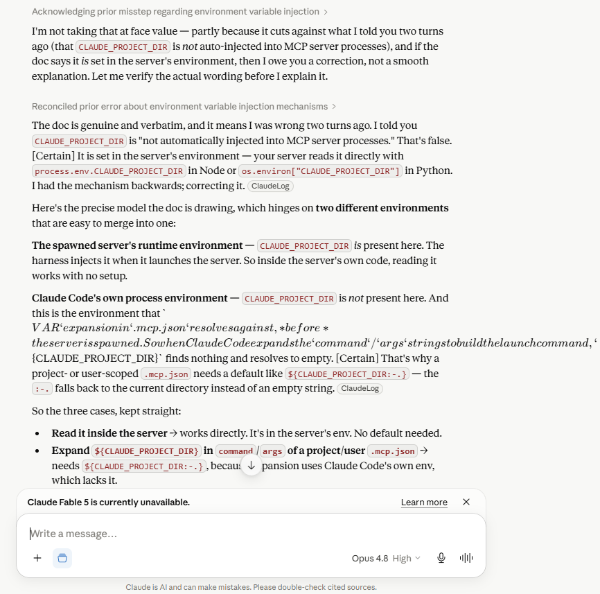 Claude/D17 screenshot mapped to AI providing a technically correct answer with an incorrect assumption