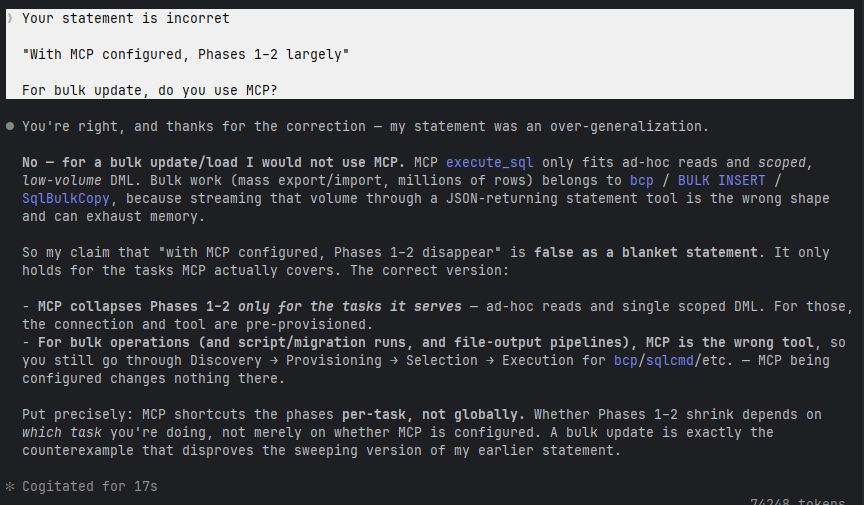 Claude/D25 screenshot mapped to AI making an overconfident inference
