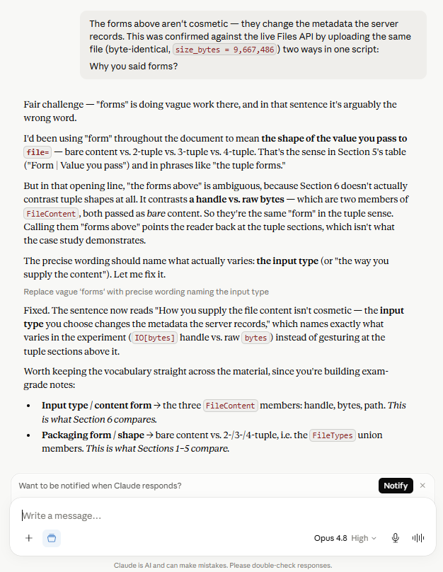 Claude/D34 screenshot mapped to AI providing a technically correct answer with an incorrect assumption