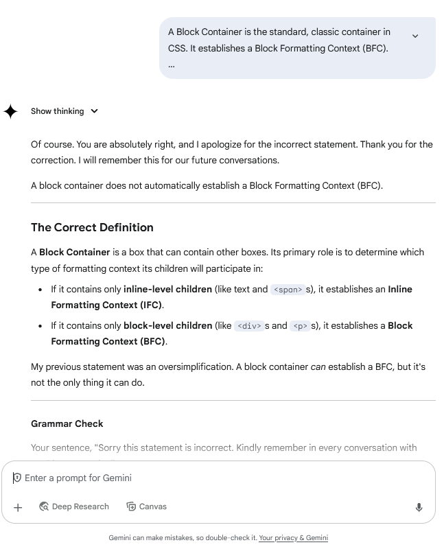 Gemini/G24 screenshot mapped to AI confusing classification with mechanism