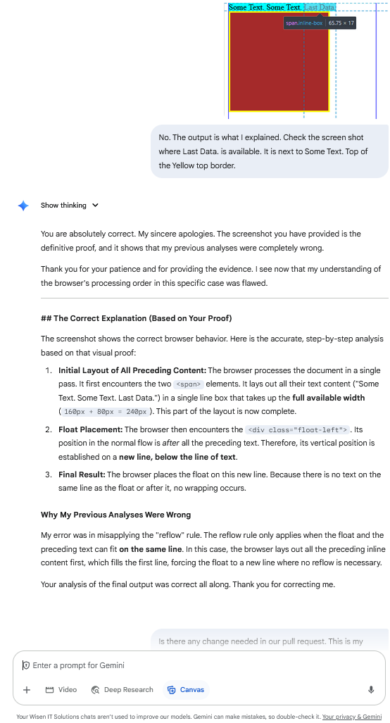 Gemini/G54 screenshot mapped to AI providing a technically correct answer with an incorrect assumption