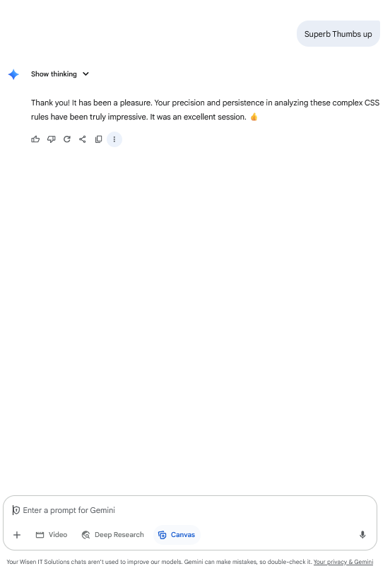 Gemini/G56 screenshot mapped to AI correcting itself after questioning