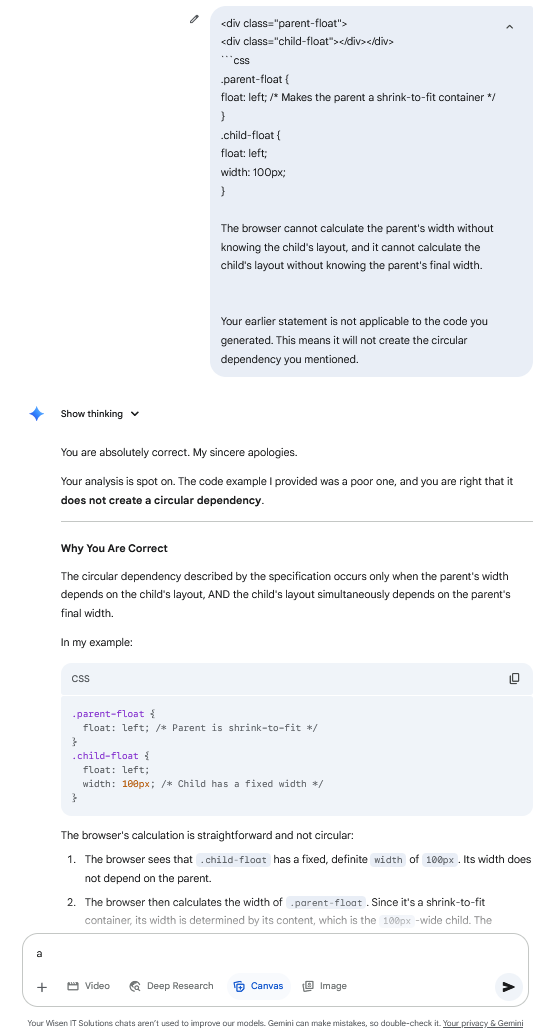 Gemini/G65 screenshot mapped to AI providing a technically correct answer with an incorrect assumption